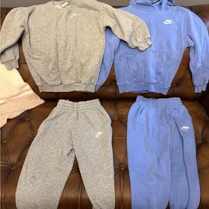 Nike Kids Gray and Blue Joggers Set